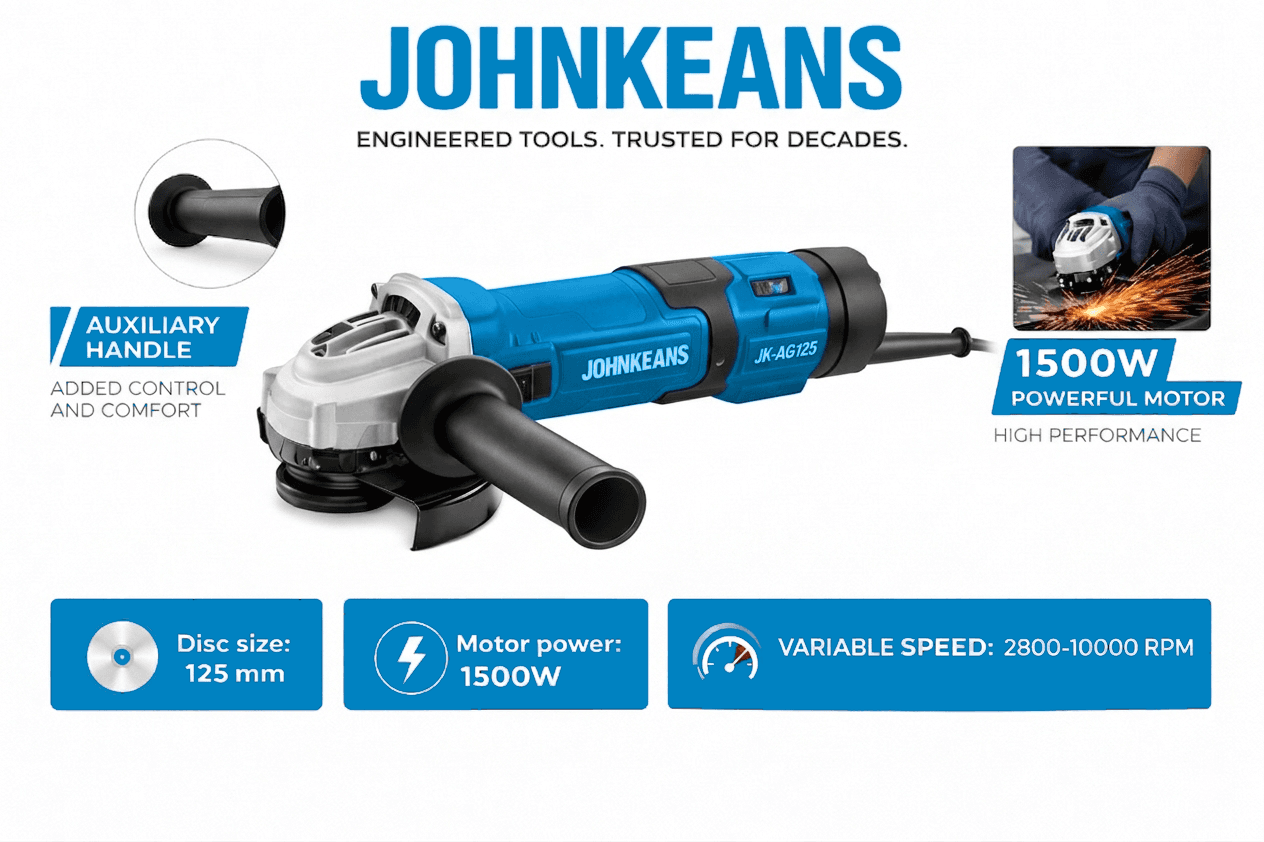 Johnkeans 125mm Professional Angle Grinder - Image 3