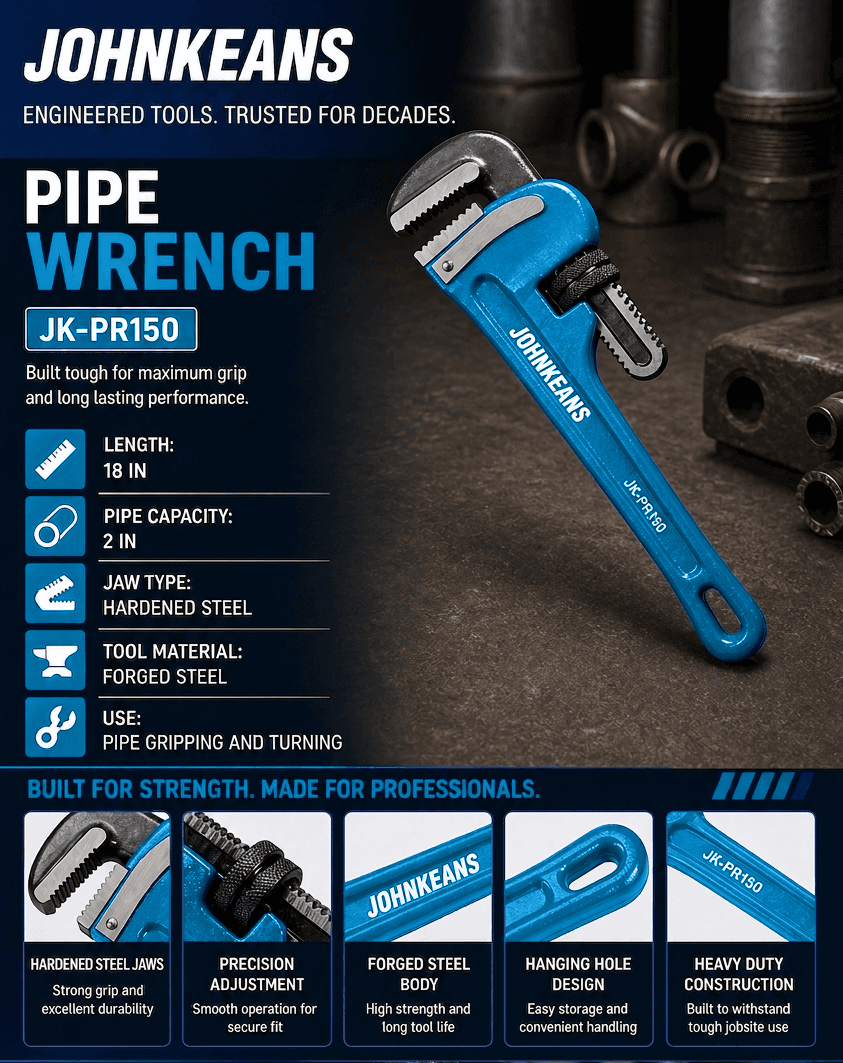 Johnkeans 18 in Heavy Duty Pipe Wrench - Image 5